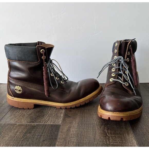 Timberland Men’s 12M Premium Limited Release Waterproof Brown Leather Boots Snow - Picture 1 of 12